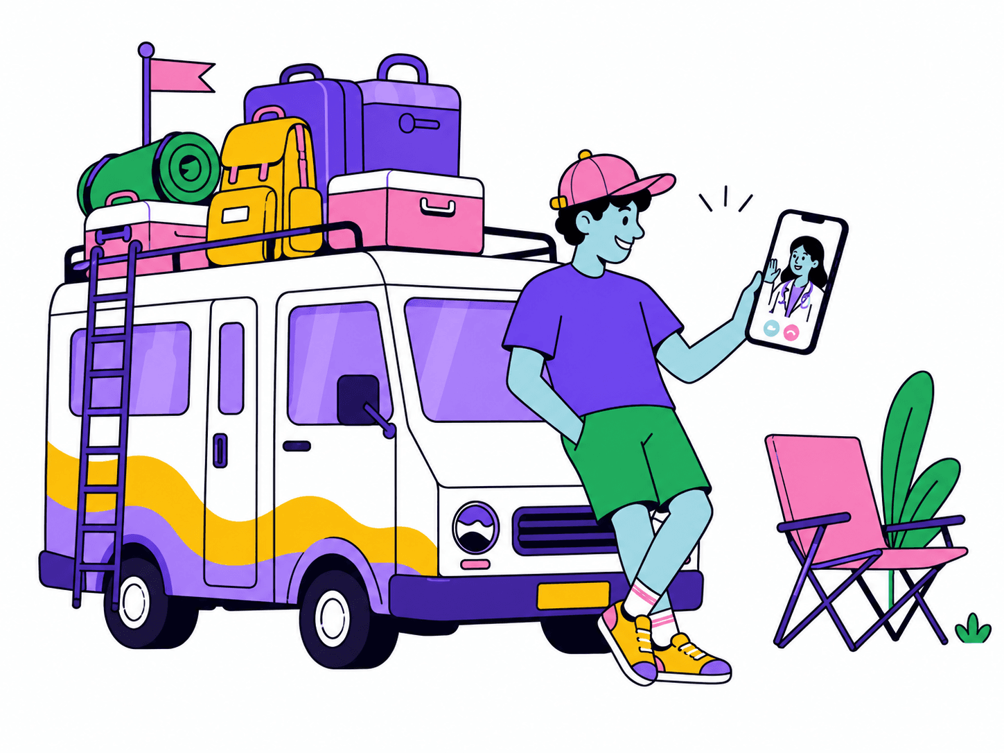Illustration: See an Online Doctor in Mongolia — by Video